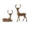 Melrose Reindeer with Holly Christmas Figurines - 13" - Set of 2
